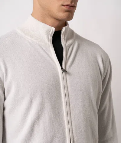 Larusmiani Cardigan Full Zip Warth Jacket In Gray