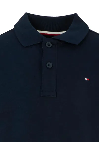 Tommy Hilfiger Blue Shirt For Boy With Flag In Blue