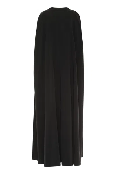 Alberta Ferretti Silk Cape In Black