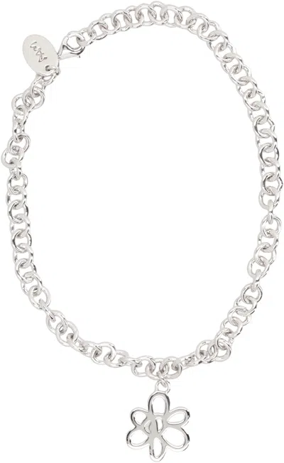 Perks And Mini P.a.m. Gesture Frame Pendant Chain Bracelet In Silver