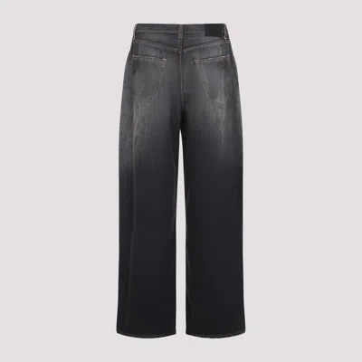 Acne Studios Trafalgar Wide Leg Jeans With Faded Effect In Black
