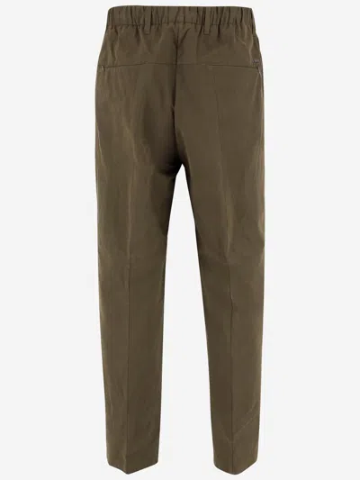 Herno Cotton Blend Trousers In Green
