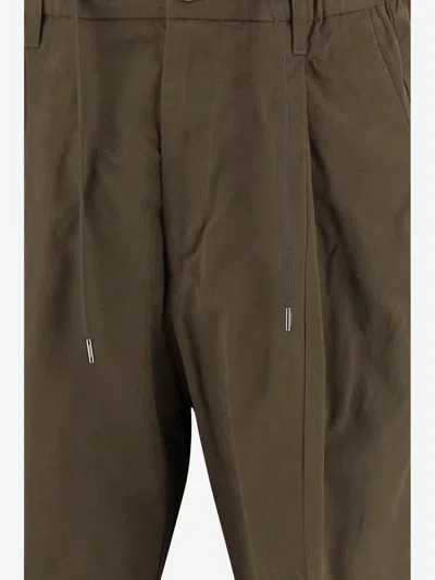 Herno Cotton Blend Trousers In Green