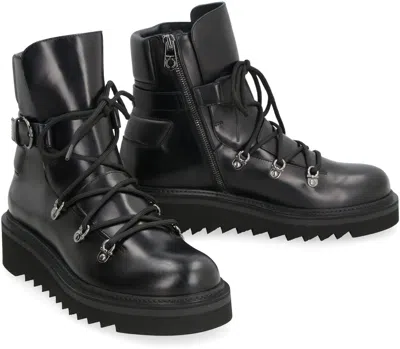 Ferragamo Elimo Leather Bootie In Black