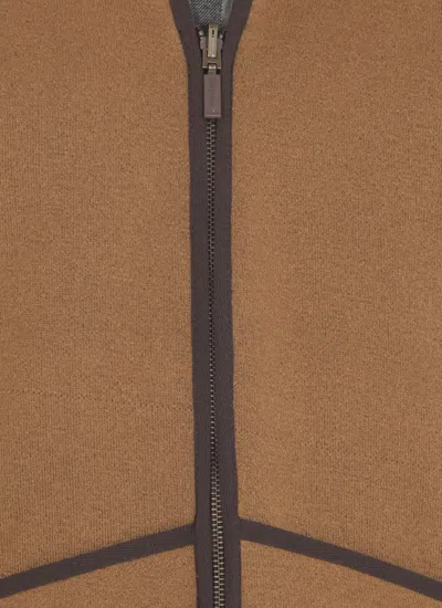 Barbour Warm Pile Waistcoat Zip Sleeveless Jacket In Brown