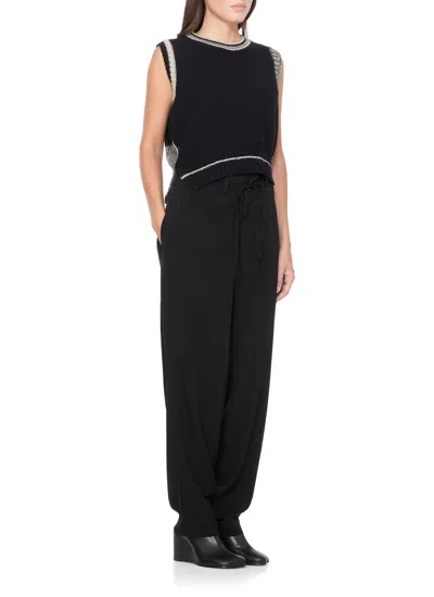 Y's Pants With Drawstrings In Black