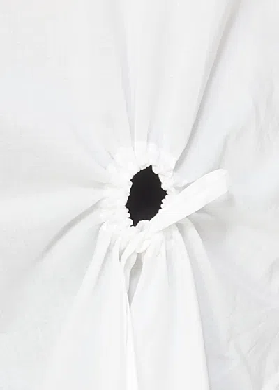 Y's Cut-out Cotton Shirt In White