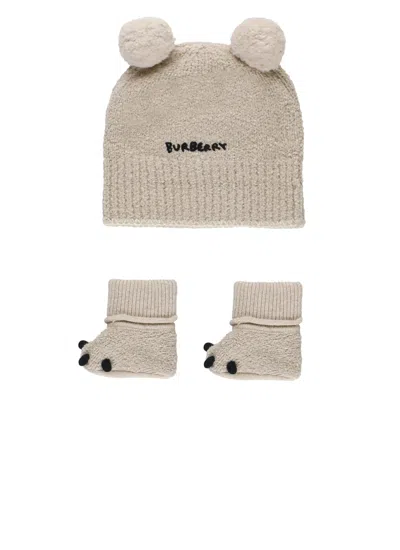 Burberry Cotton Blend Set In Neutral