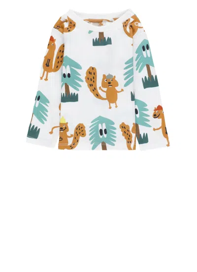 Stella Mccartney Squirrel-tree Print Top In White