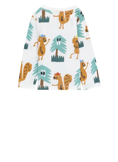 Stella Mccartney Squirrel-tree Print Top In White
