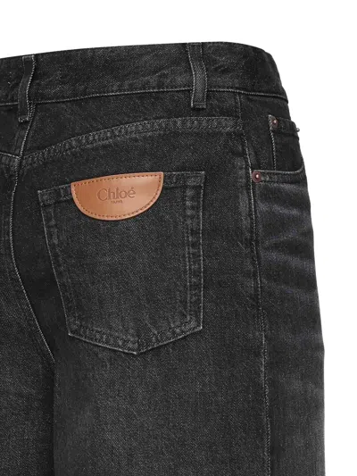 Chloé Loose Black Washed Jeans