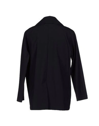 Shop Emporio Armani Double Breasted Pea Coat In Black