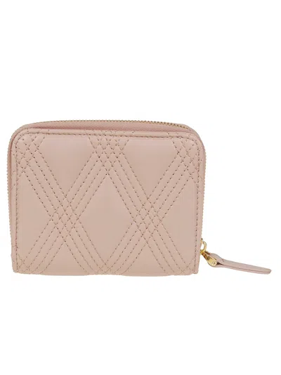 Valentino Quilted Zip Around Wallet 67 In Metallic