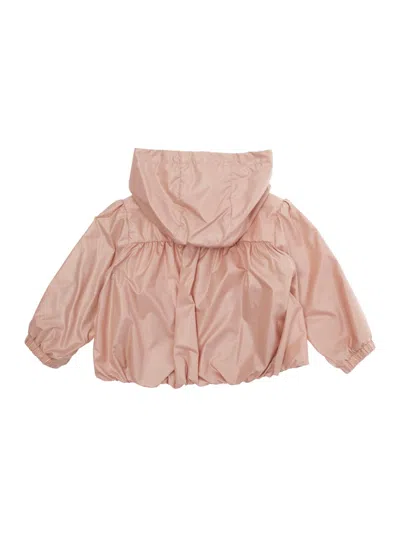 Moncler Chazeron Pink Jacket With Logo Plaque On The Zip Puller And Logo Patch On The Sleeve In Tech Fabric  In Pink