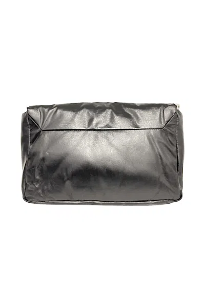 Rick Owens Pillow-effect Leather Shoulder Bag In Black