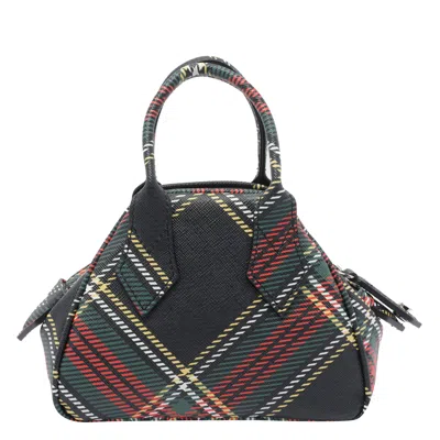 Vivienne Westwood Borsa A Mano Yasmine Mini In Similpelle Stampata Donna In Black