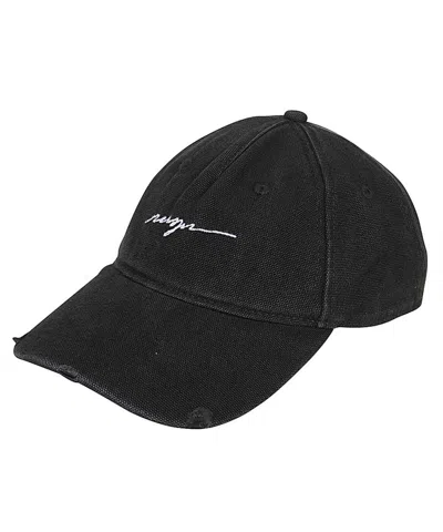Msgm Logo Baseball Cap In Black