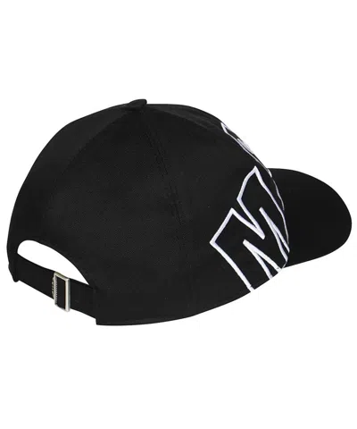 Msgm Logo Baseball Cap In Black