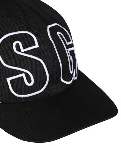 Msgm Logo Baseball Cap In Black