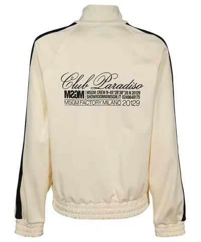 Msgm Full Zip Hoodie In Multi