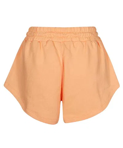 Msgm Logo-patch Track Shorts In Orange