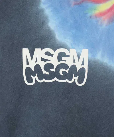 Msgm Cotton Sweatshirt In Multi