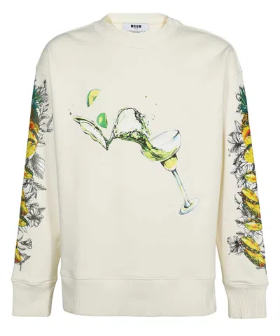 Msgm Graphic-print Sweatshirt In Multi