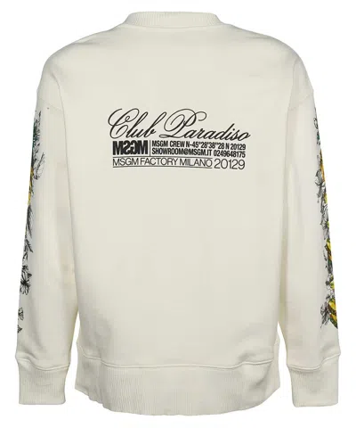 Msgm Graphic-print Sweatshirt In Multi