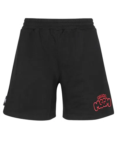 Msgm Cotton Bermuda Shorts In Black