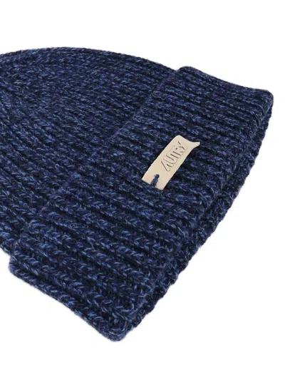 Autry Beanie Main Unic Knit Blue Accessories In Blue