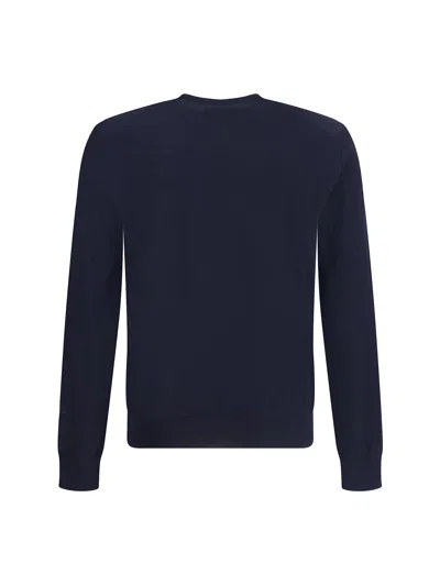 Giorgio Armani Virgin Wool Sweater In Blue