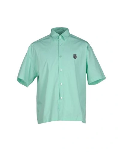 Love Moschino Solid Color Shirt In Light Green