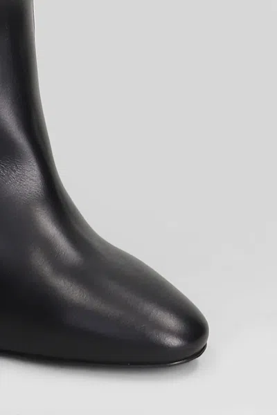 Via Roma 15 Nappa Leather Cuissardes In Black