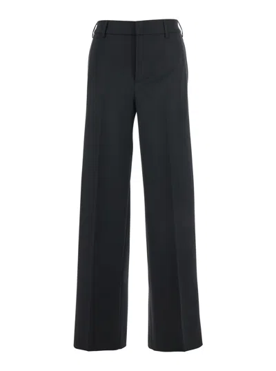 Pt Torino Lorenza Half Elasticated Belt Pants In Black