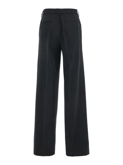 Pt Torino Lorenza Half Elasticated Belt Pants In Black