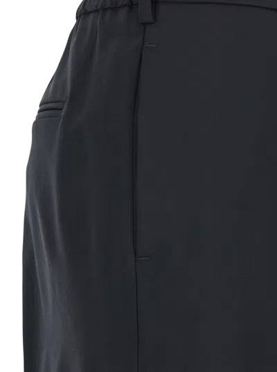 Pt Torino Lorenza Half Elasticated Belt Pants In Black