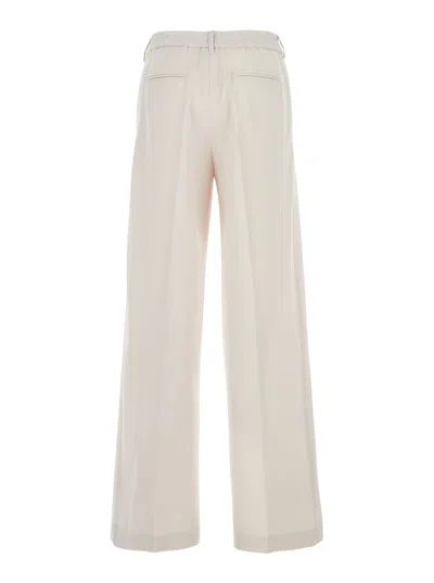 Pt Torino Lorenza Half Elasticated Belt Pants In Neutral