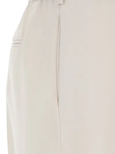 Pt Torino Lorenza Half Elasticated Belt Pants In Neutral