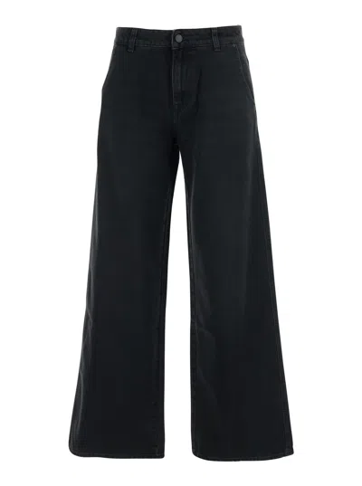 Ag Mari Wide-leg Jeans In Black