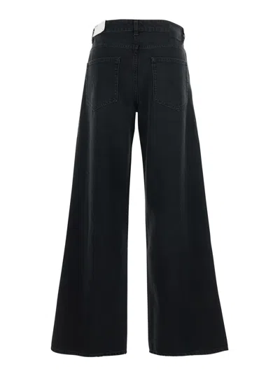 Ag Mari Wide-leg Jeans In Black