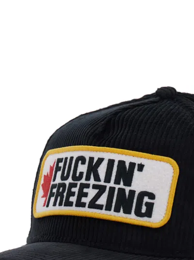 Dsquared2 Logo-patch Cotton Baseball Cap In Black