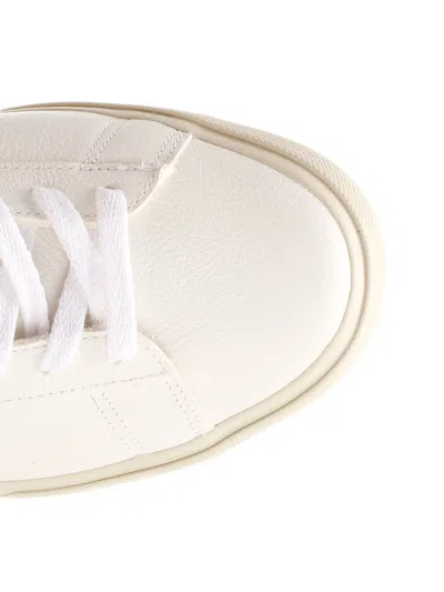 Veja Campo' White And Black Low Top Sneakers In Vegan Leather In Multi