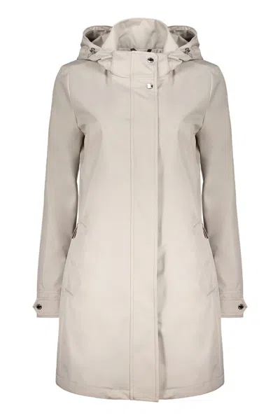 Moorer Percy Technical Fabric Parka In Neutral