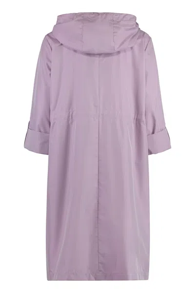 Moorer Isadora Drawstring-waist Hooded Coat In Gold