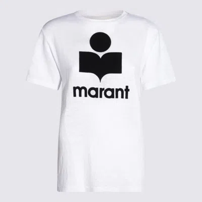 Isabel Marant Étoile Linen Logo Short-sleeve T-shirt In White