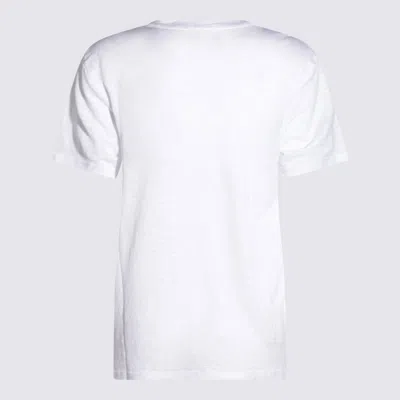 Isabel Marant Étoile Linen Logo Short-sleeve T-shirt In White