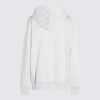Isabel Marant Étoile Oversized Ecru Hoodie With Front Logo And Drawstring Hood In Neutral