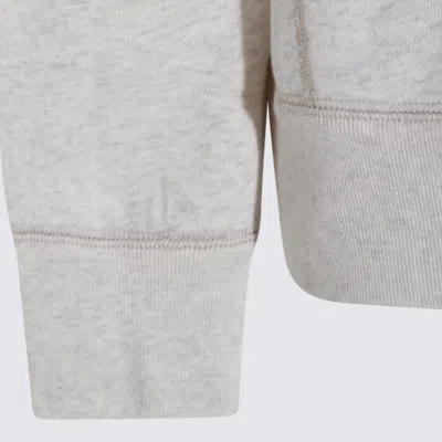 Isabel Marant Étoile Oversized Ecru Hoodie With Front Logo And Drawstring Hood In Neutral