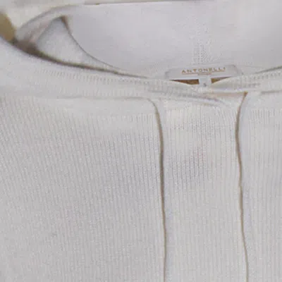 Antonelli White Manlio Wool Sweatshirt In Multi