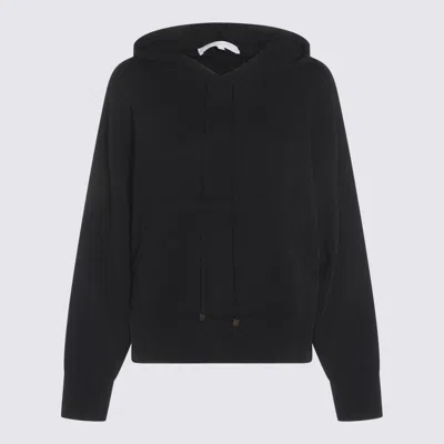 Antonelli Hooded Knitted Sweater In Black